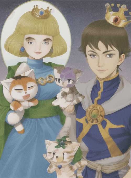 prince, princess, kittens
