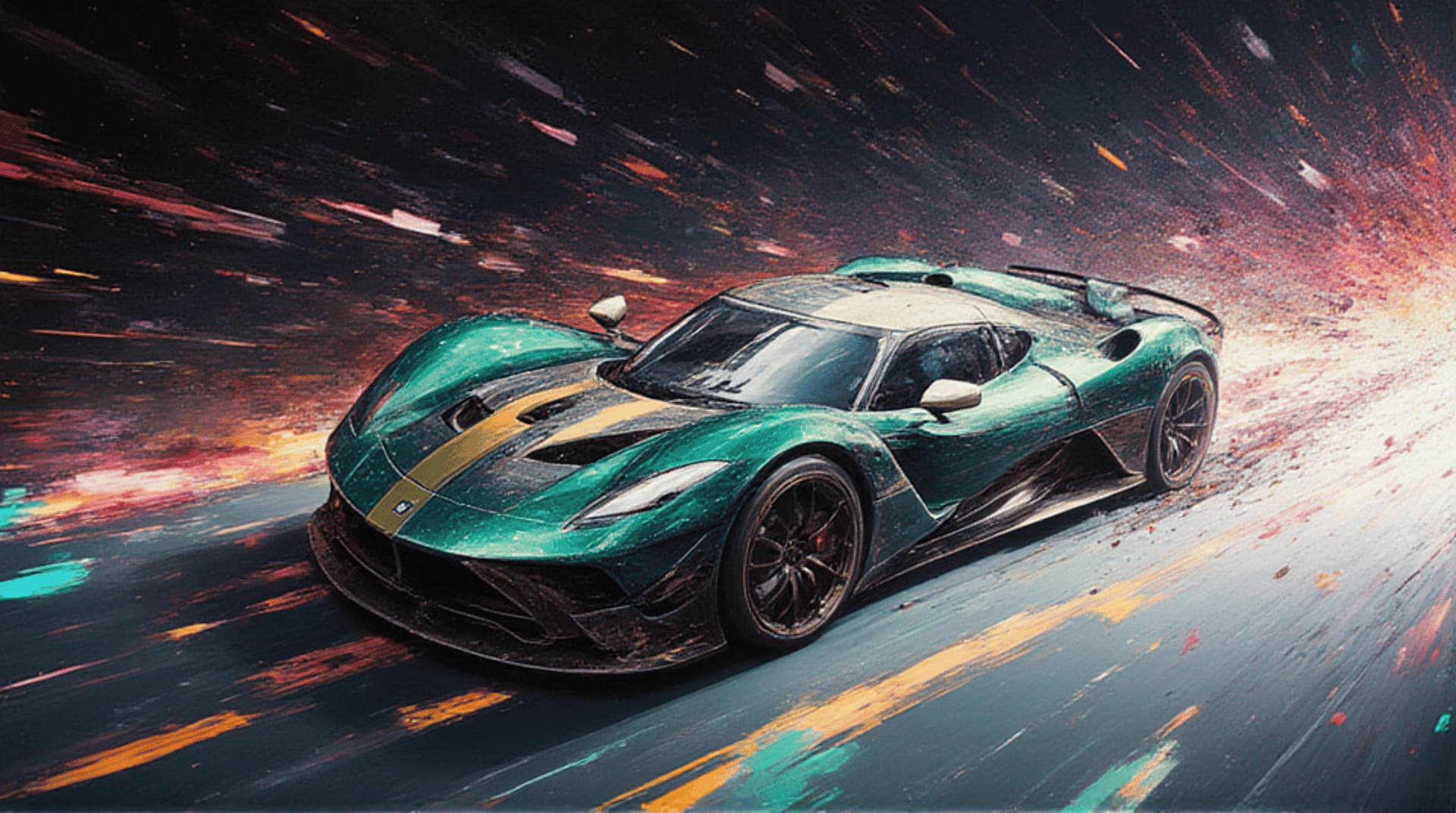 AI generated wallpaper featuring sports car, supercar, race car, luxury car, hypercar
