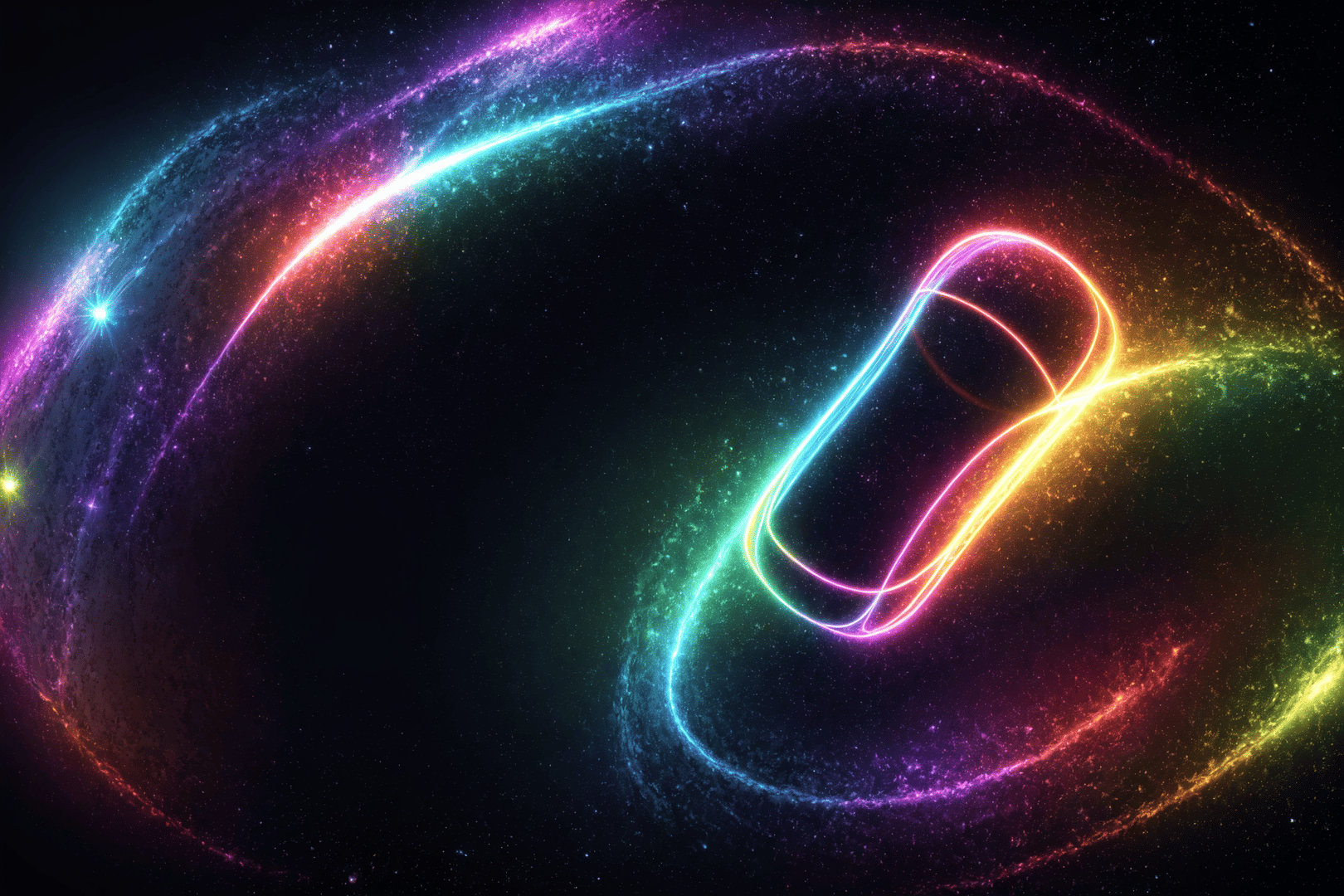 AI generated wallpaper featuring nebula, galaxy, light