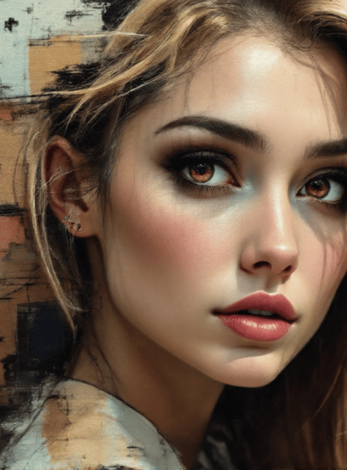 woman, portrait, hair, ear, eye