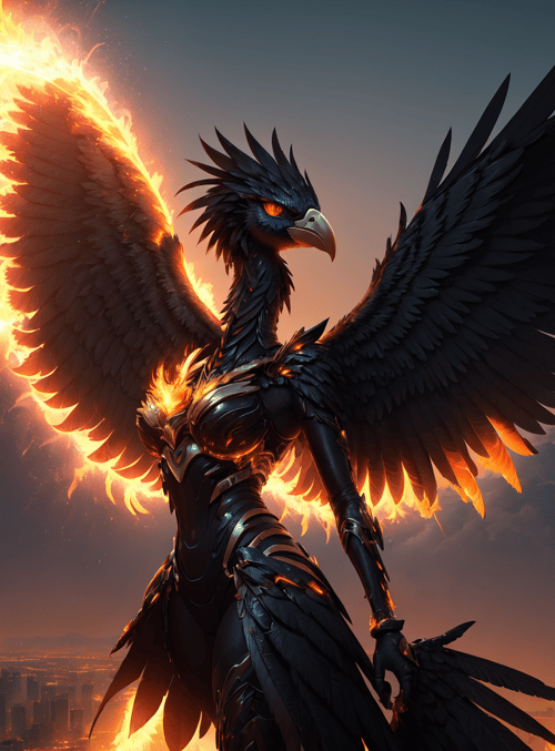 eagle, warrior, fire
