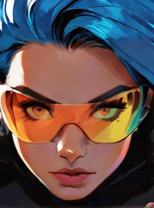 woman, superhero, goggles, hair