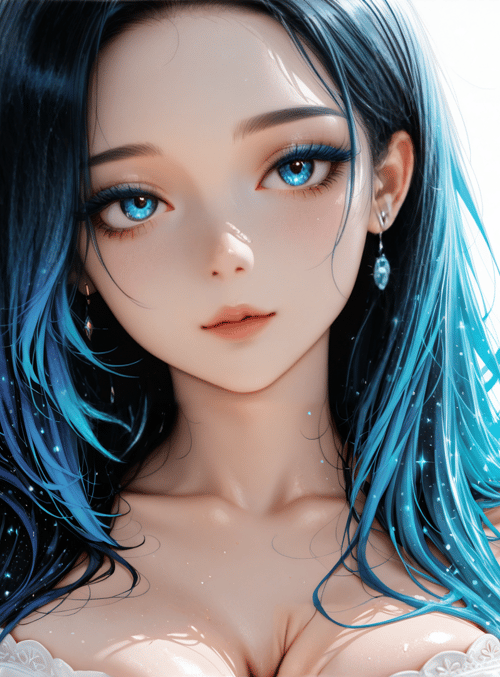 woman, hair, earrings