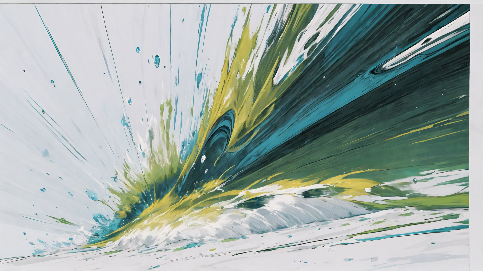 AI generated wallpaper featuring wave, water, ocean