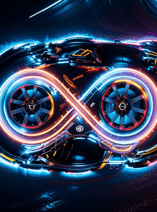 car, neon, infinity