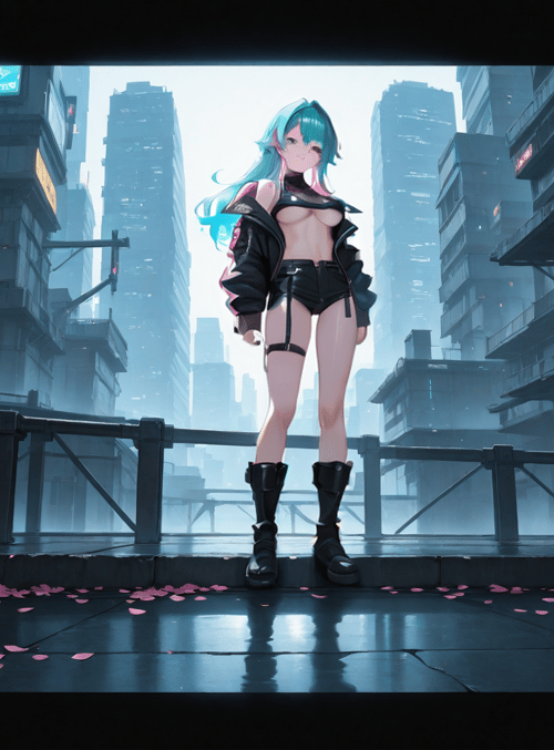 cyberpunk, anime, girl