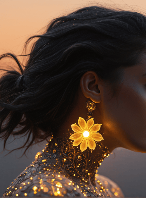 woman, earring, cityscape, hair, necklace