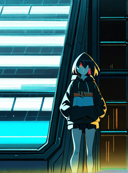 girl, hoodie, city