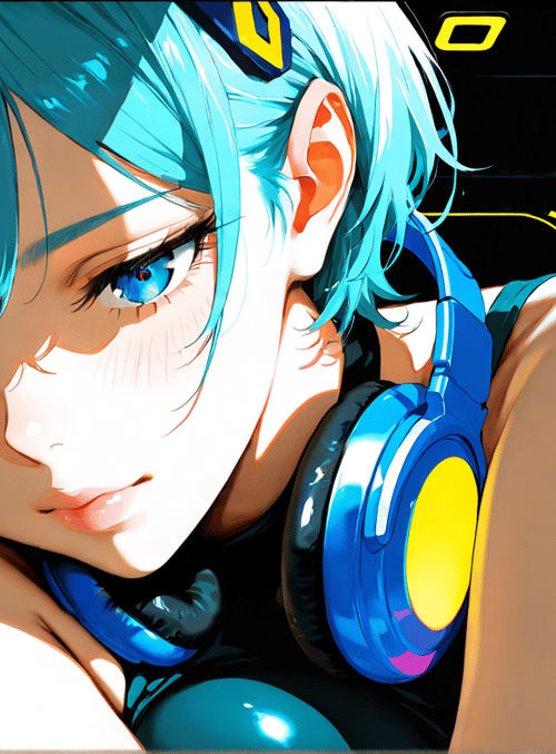 girl, headphones, hair, car, ears