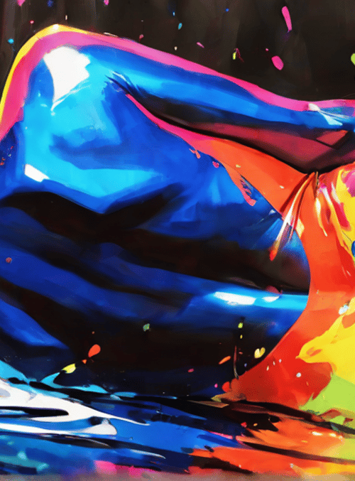 woman, paint, splash