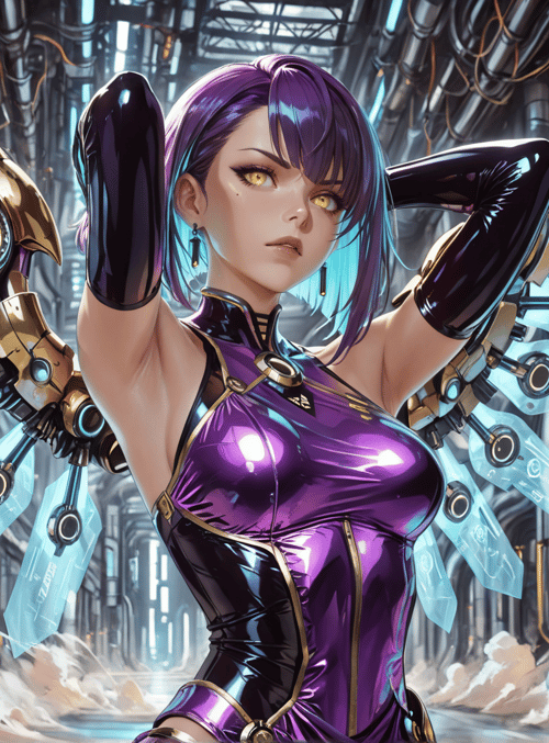 woman, cyborg, mechanical wings, futuristic armor