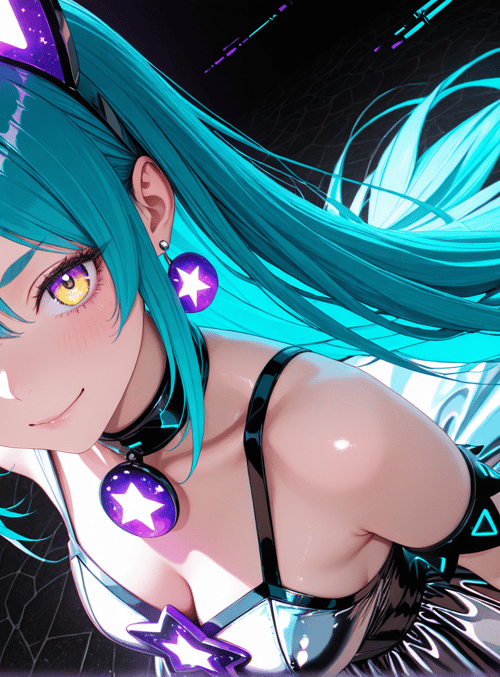 girl, anime, character, cat ears, dress