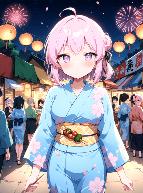girl, festival, market