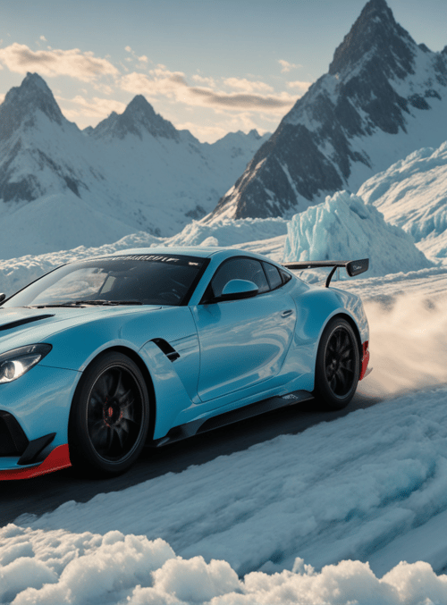 cars, mountains, ice, snow, road