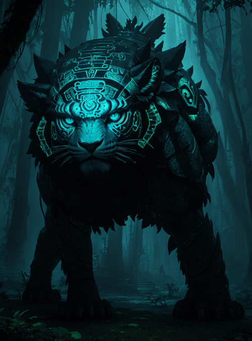 tiger, cybernetic, monster