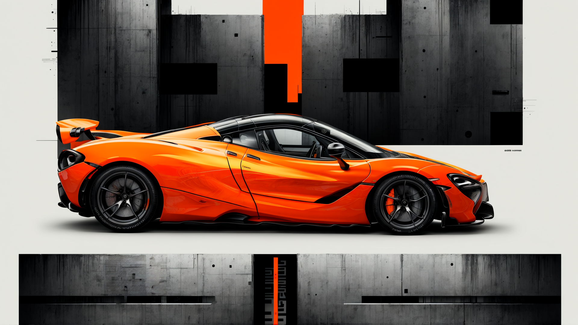 AI generated wallpaper featuring car, supercar, sports car, mclaren