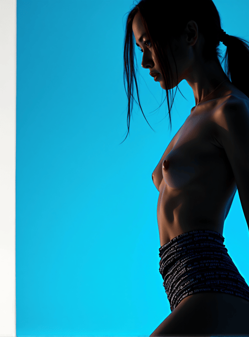 woman, silhouette, panty