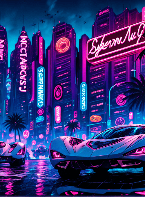 cars, city, palm trees