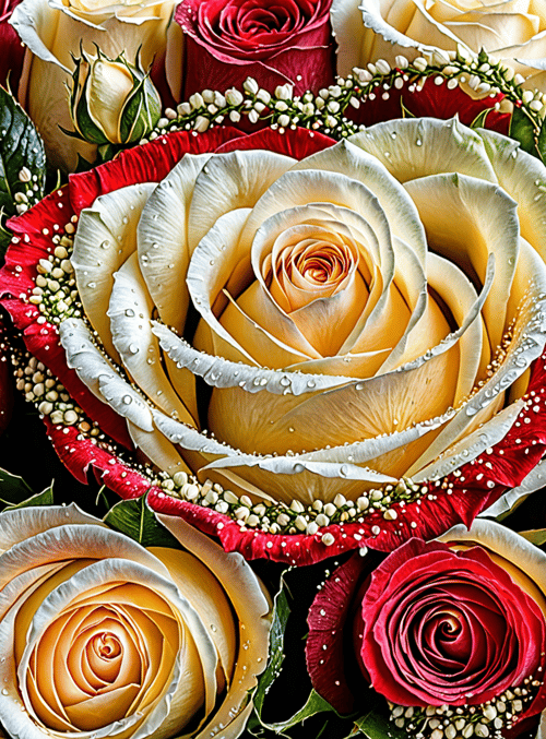 roses, bouquet, flowers