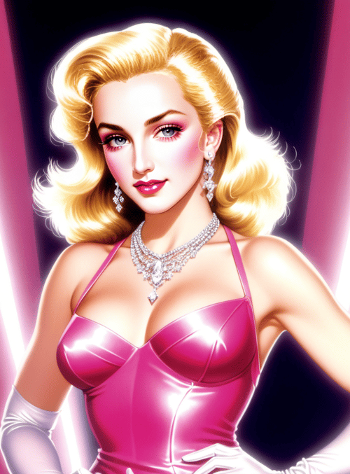 woman, blonde, diamonds