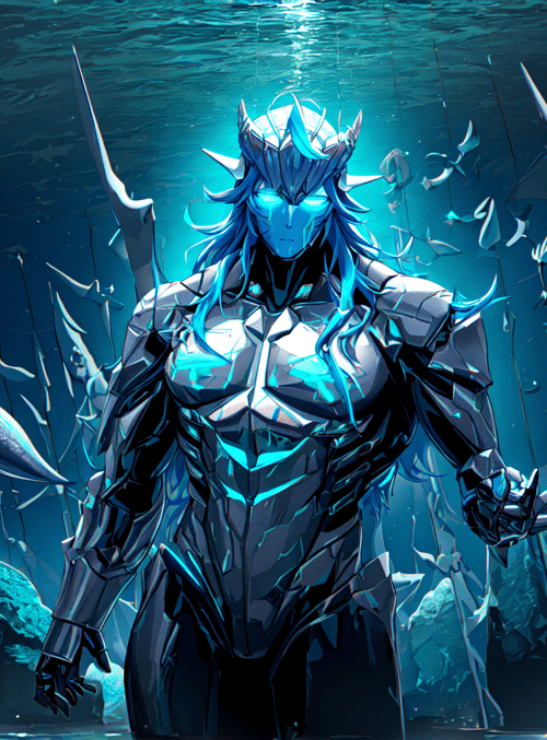 mermaid, armor, underwater