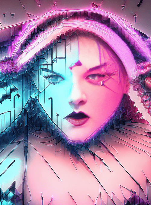 woman, digital, art