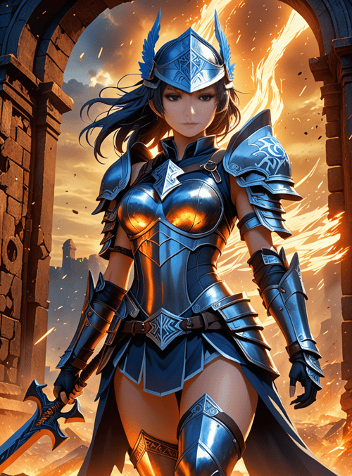 warrior, armor, sword