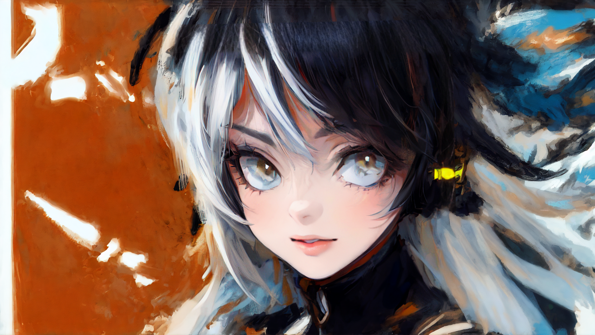 AI generated wallpaper featuring girl, anime, character
