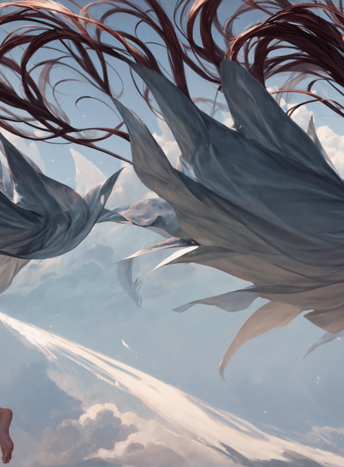 flying, angel, woman