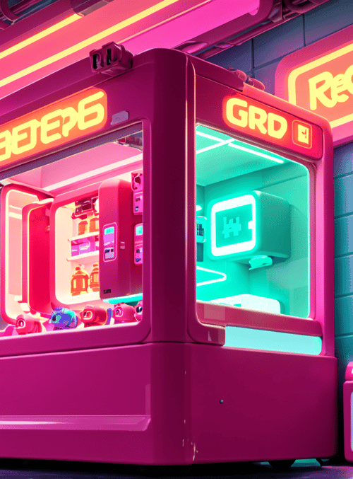 arcade, game machine, neon sign, candy machine, toys