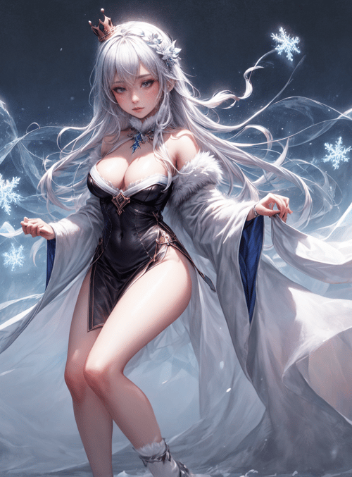 queen, fairy, snow