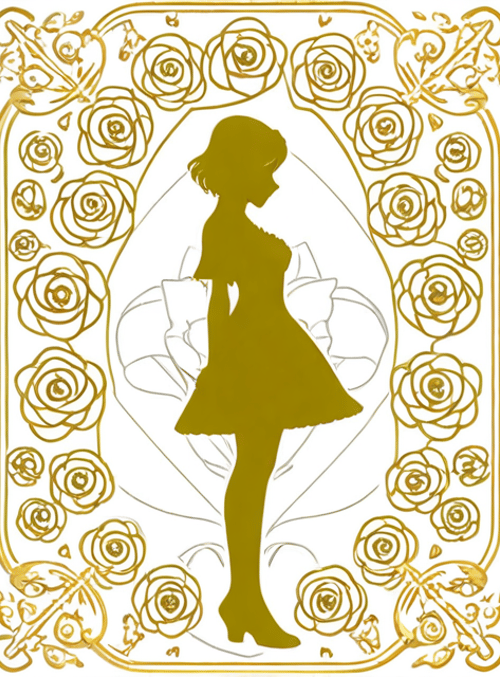 silhouette, girl, flowers