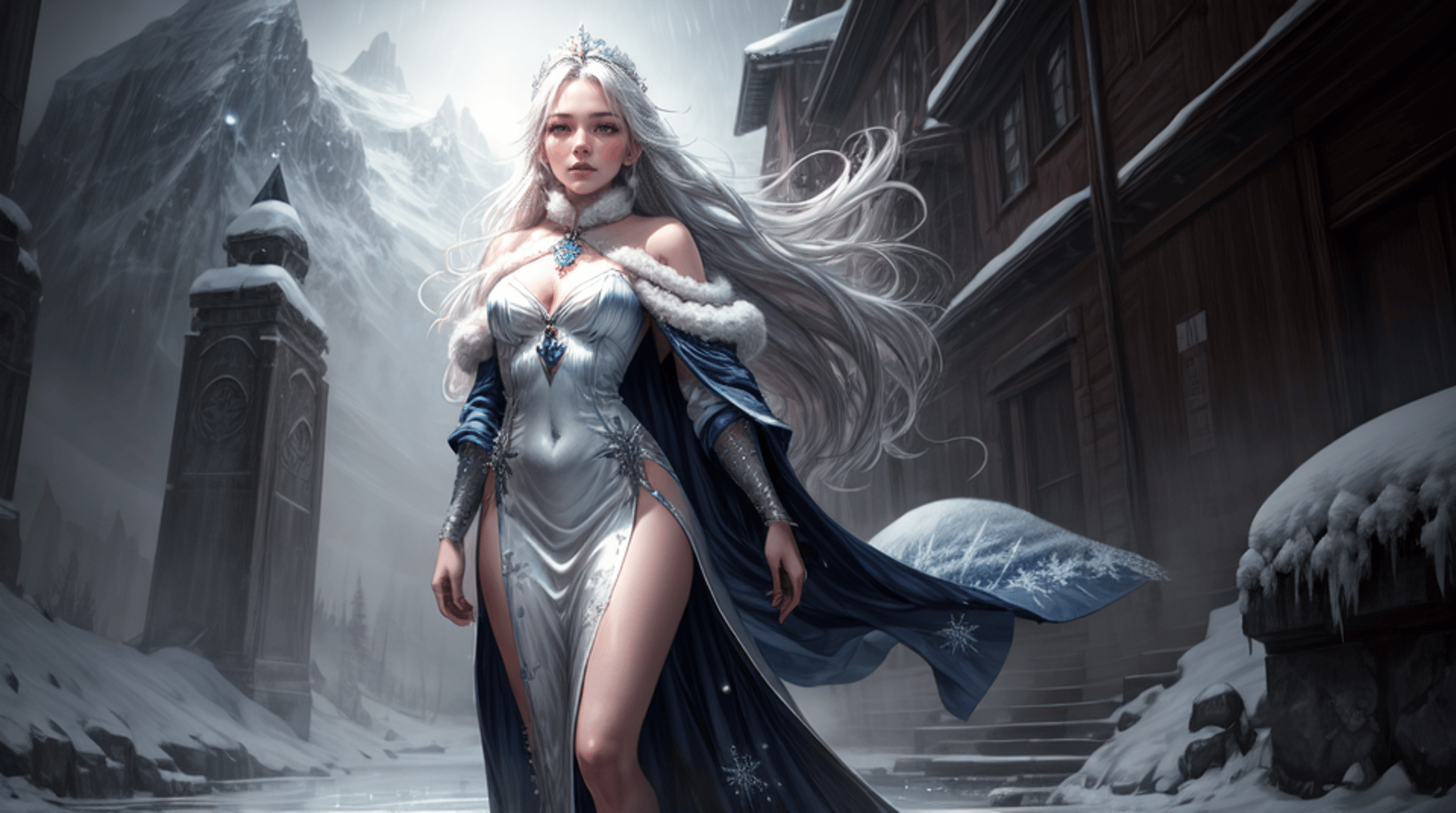 AI generated wallpaper featuring queen, fairy, woman