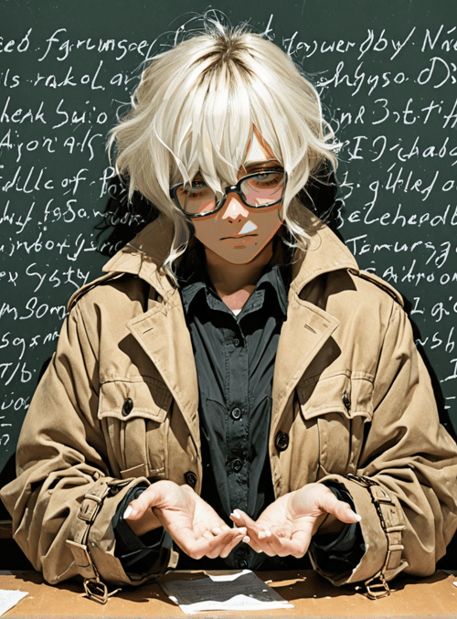 person, candle, chalkboard
