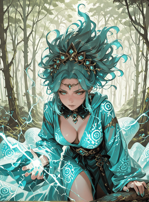 elf, witch, forest, magic, butterfly