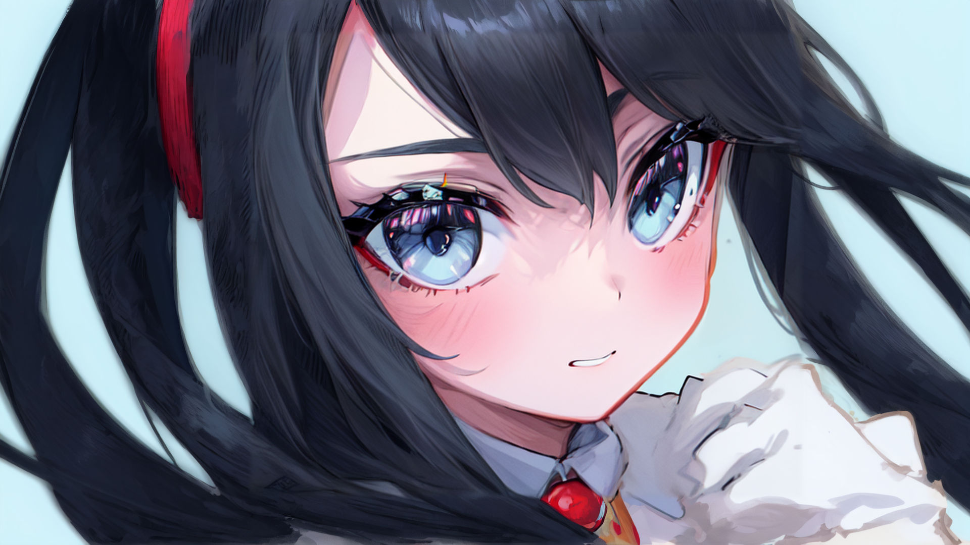 AI generated wallpaper featuring anime girl, high school student