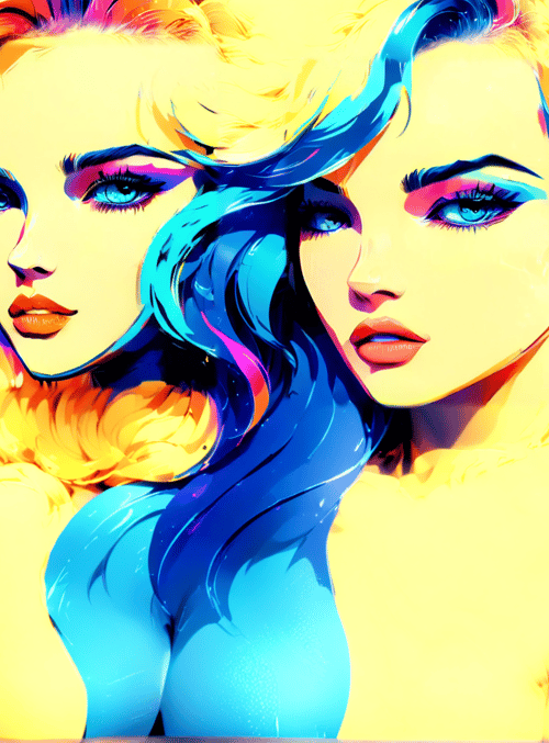 woman, dual, portrait