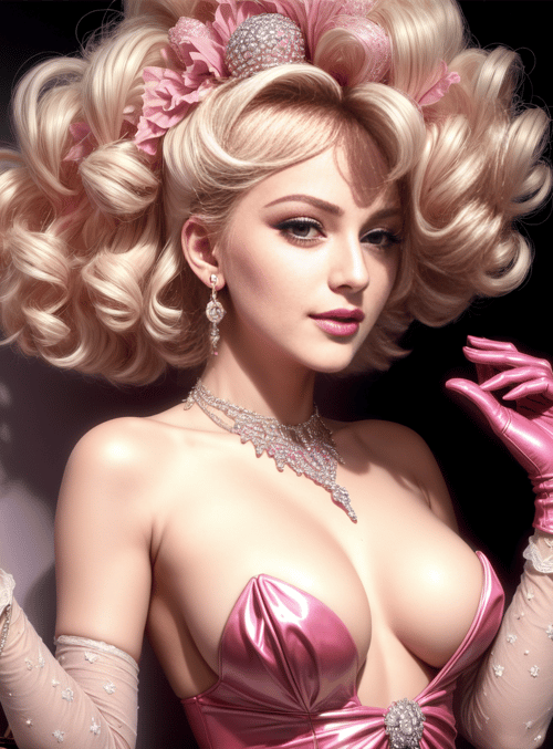 woman, gloves, dress