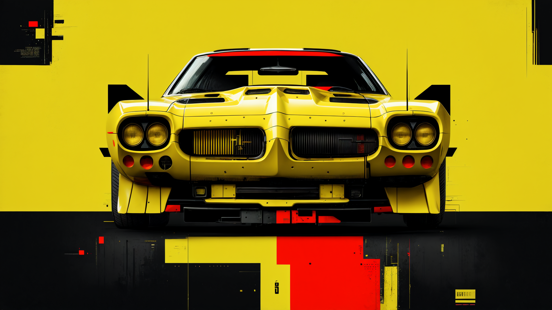 AI generated wallpaper featuring sports car, ferrari, car, automobile, vehicle