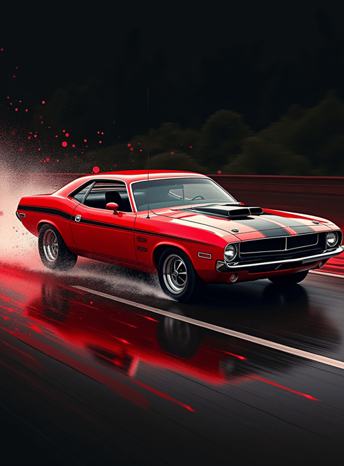 car, muscle car, red car, classic car, race car, vehicle