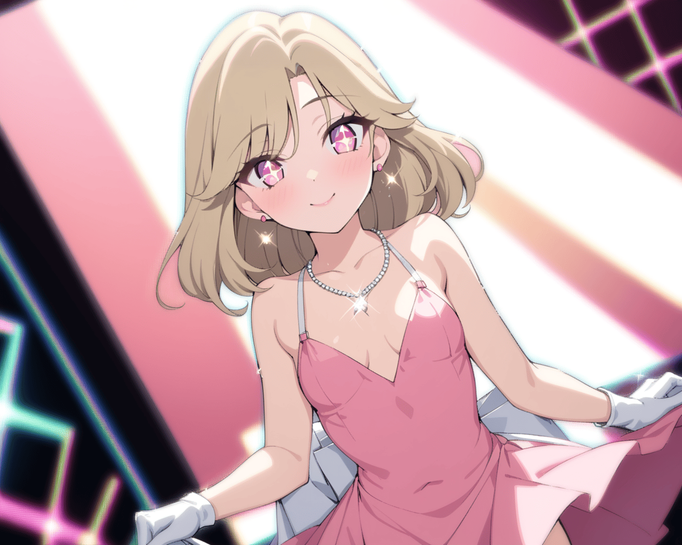 AI generated wallpaper featuring girl, anime, model