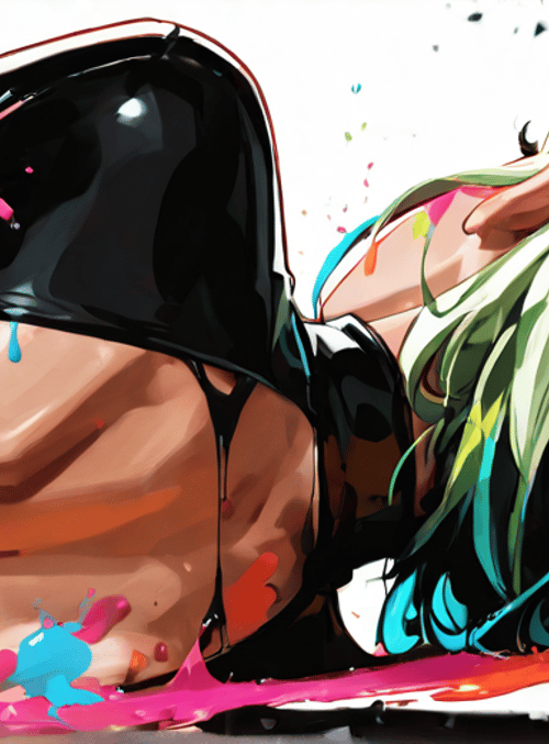 person, hair, body, paint, shoes