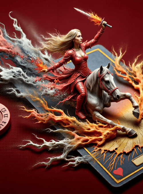 warrior, horse, tarot card