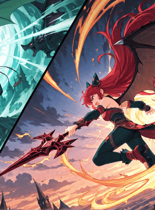 dragon, girl, sword, castle, magic, fire, wings, fairy, energy, light
