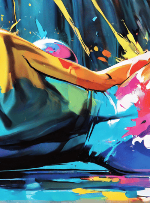 woman, paint, splash