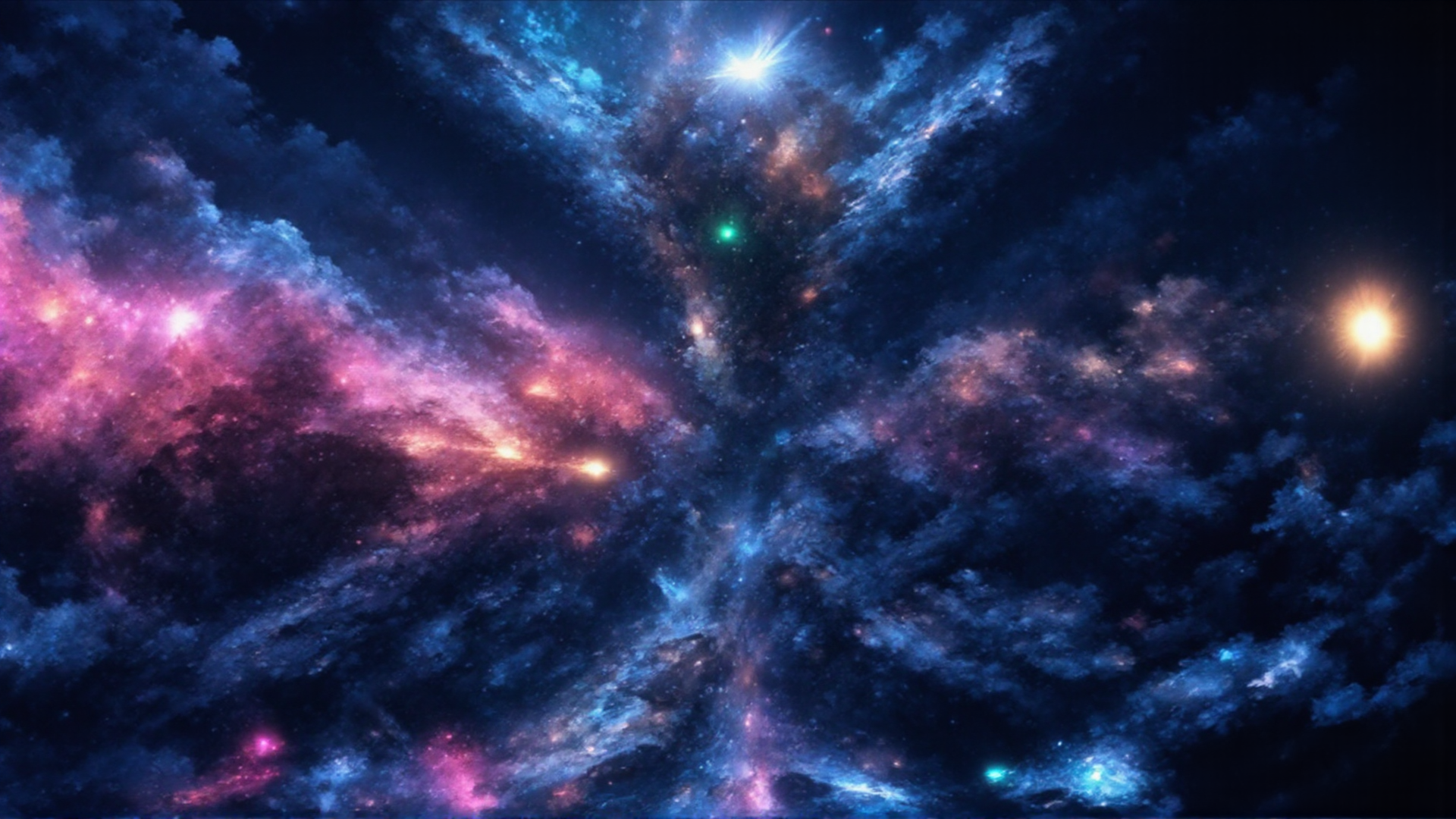 AI generated wallpaper featuring galaxy, nebula, stars, cosmos, space