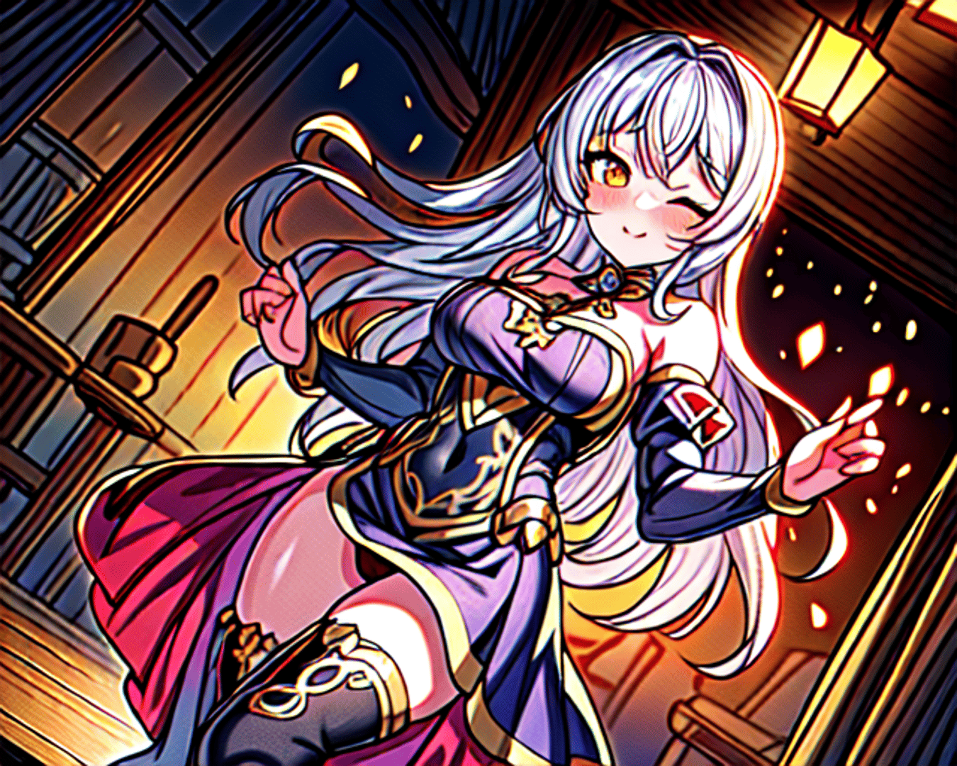 AI generated wallpaper featuring anime girl, character, maid