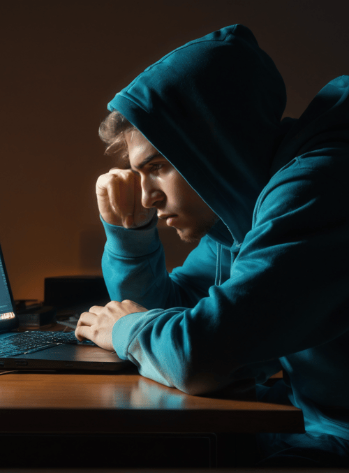 person, laptop, desk
