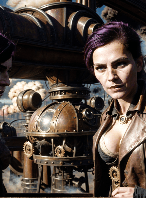 women, steampunk, mechanical