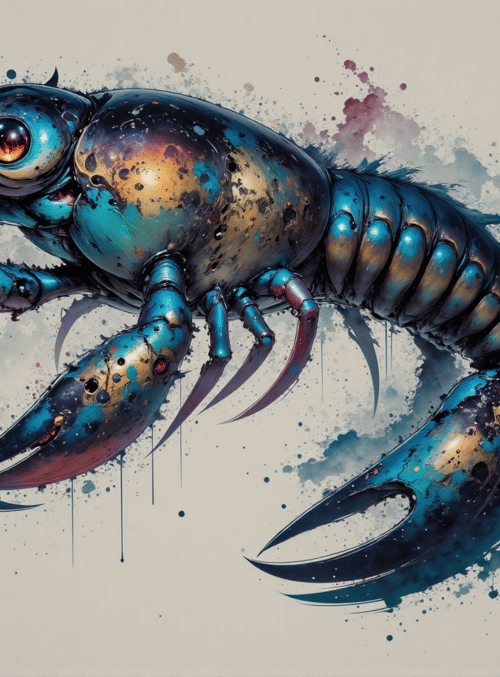 crab, art, creature